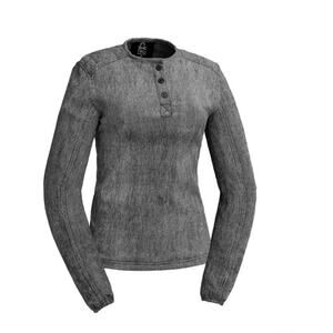 First Manufacturing Co Womens Base Layer Henley Top Large Gatorskin Wind Proof